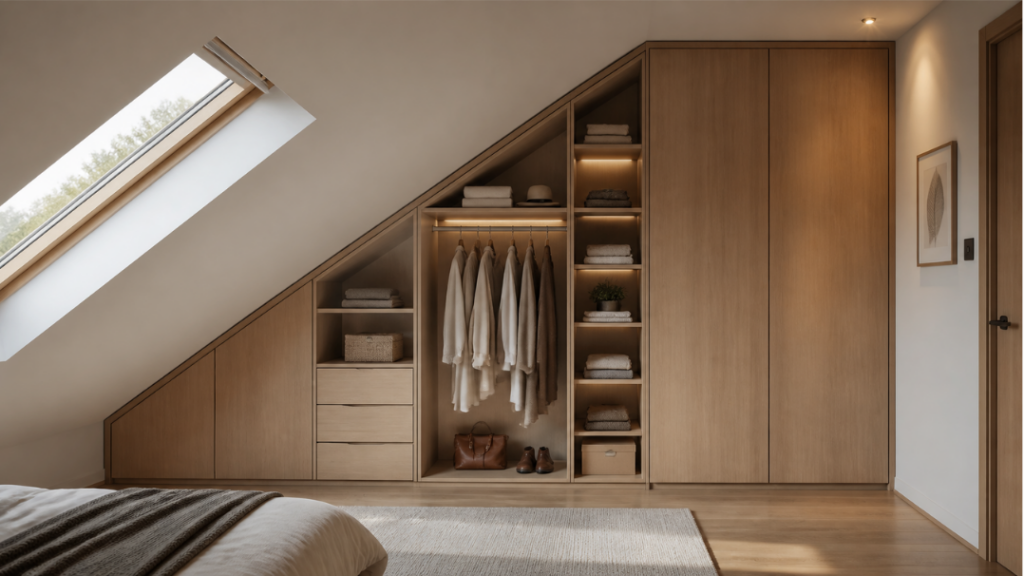 dressing qui épouse la pente du toit