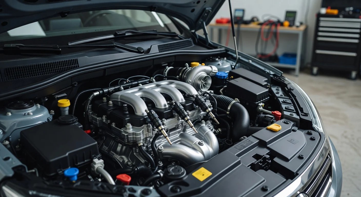 Renault Scénic II 2.0 gris stationné de trois quarts avant