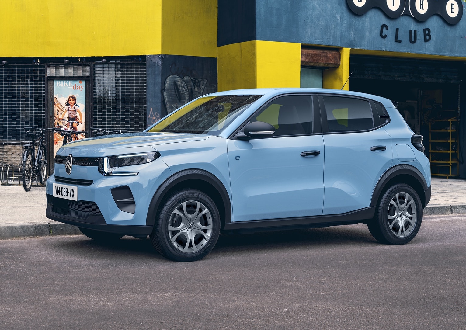 Nouvelle Citroën C3 vue trois quarts avant, citadine surélevée