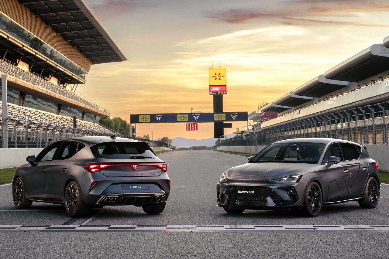 Cupra Leon, compacte sportive espagnole vue de trois quarts avant