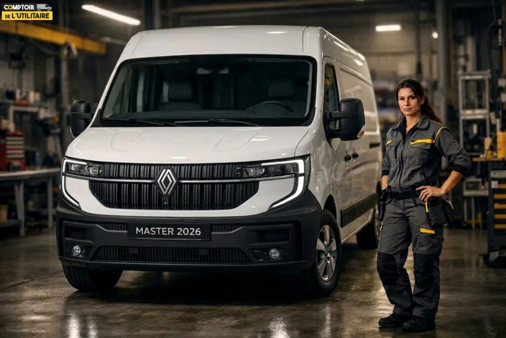 Renault Master fourgon utilitaire vu de trois quarts avant