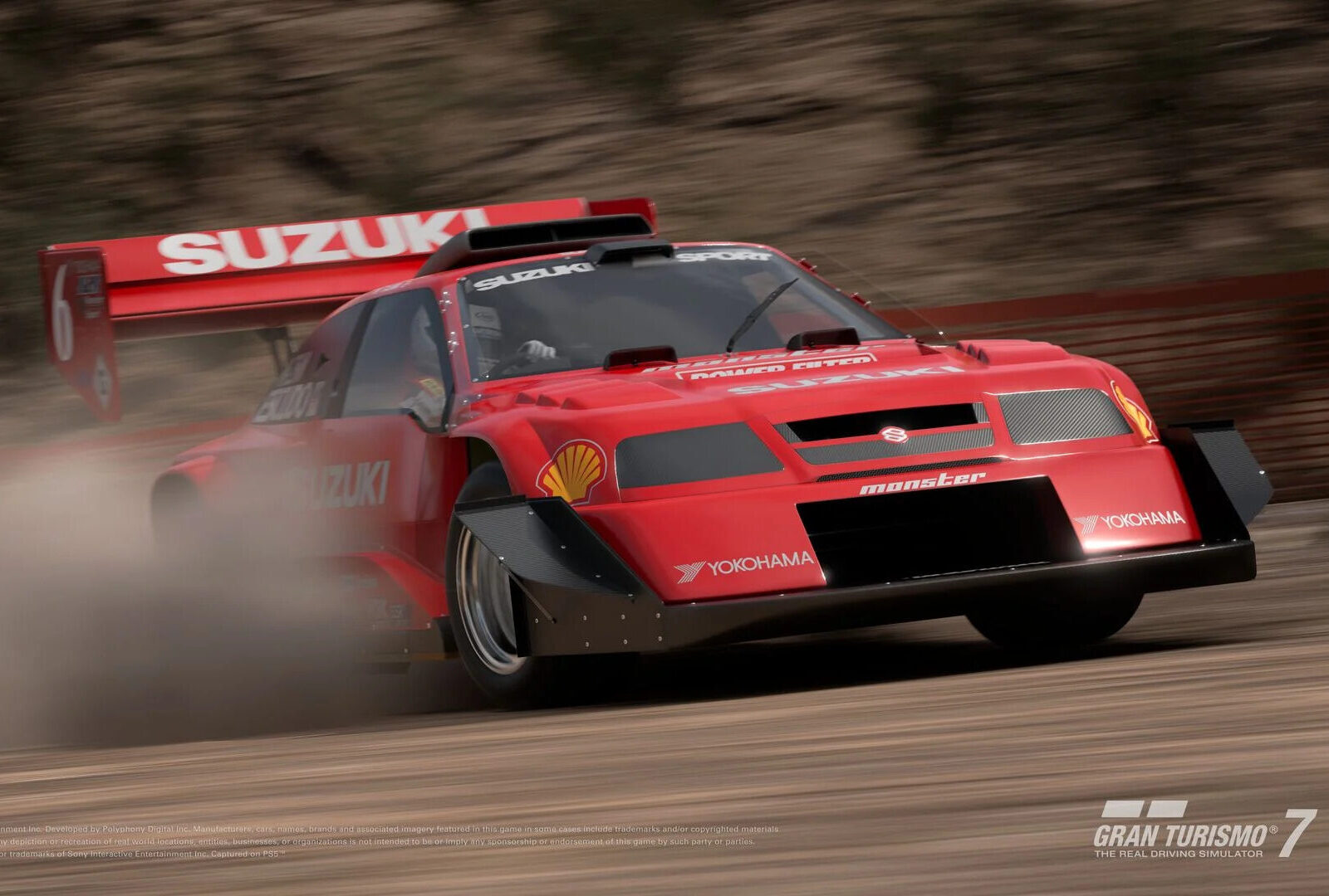 Voiture de course sur circuit dans le jeu Gran Turismo 7 sur PS5